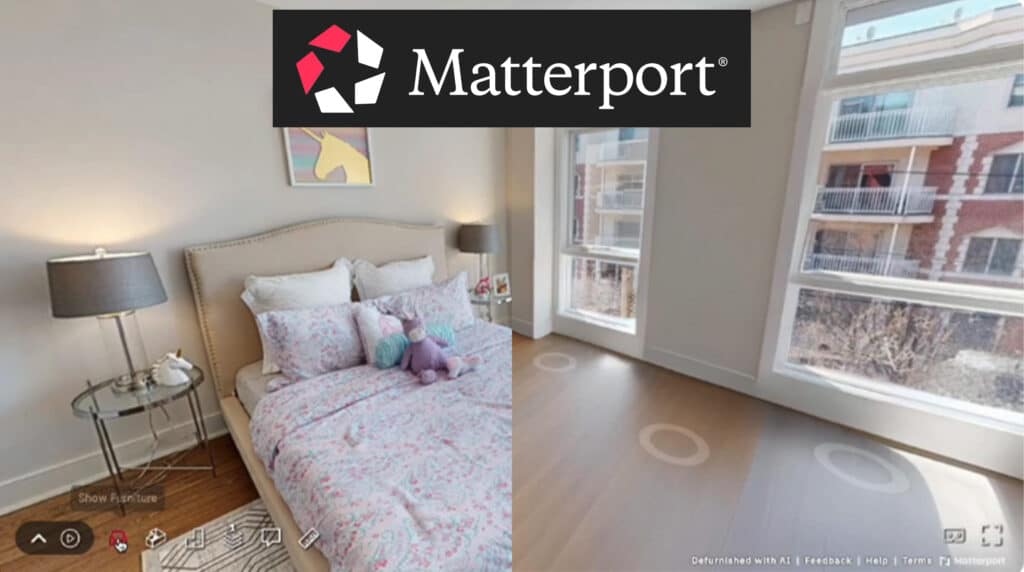 Visite virtuelle defurnishe matterport 2026 Montréal